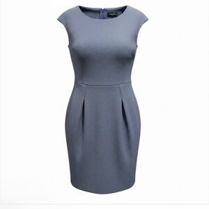 Navy office cotton blend NWT sleek pencil knee length dress bussiness casual